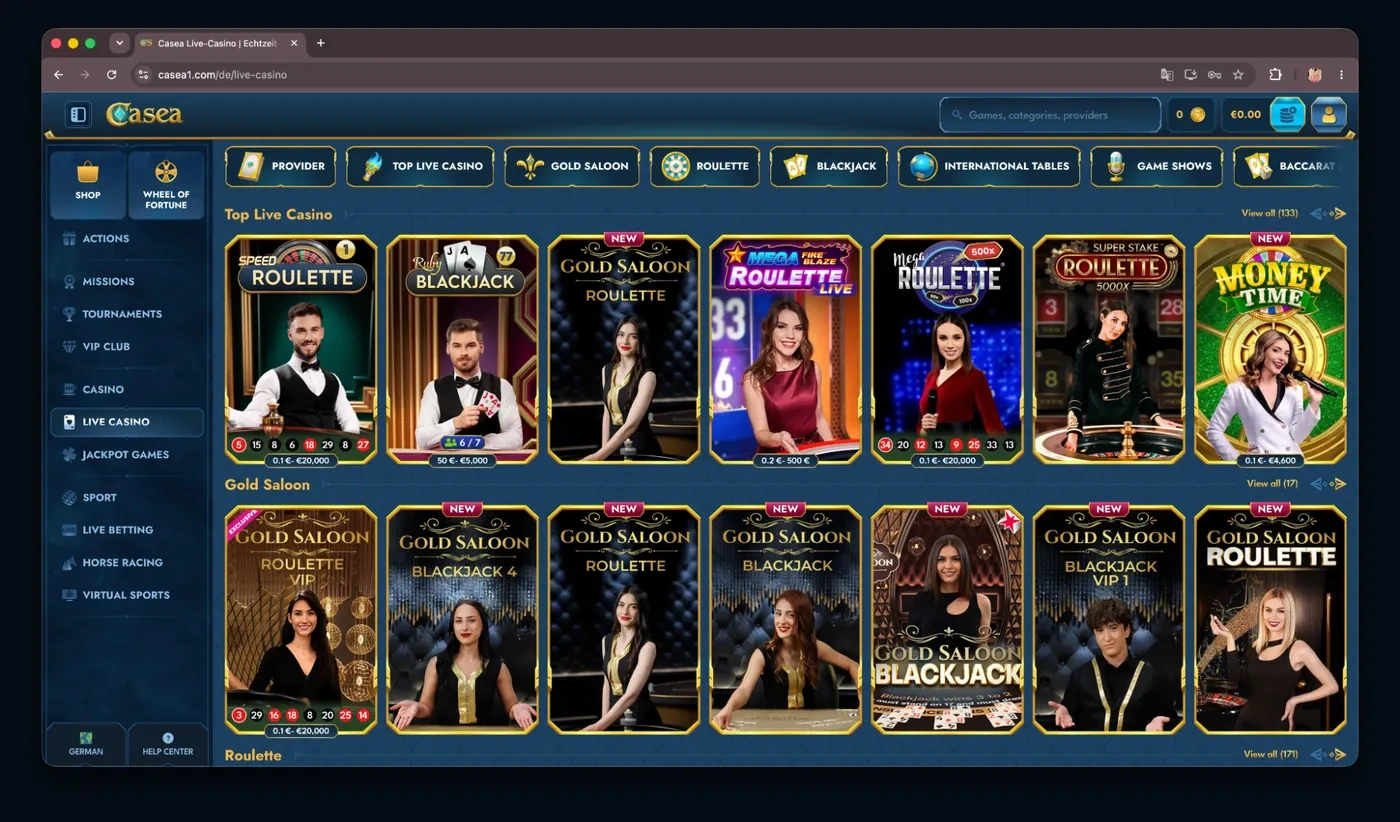 casino casea live casino i teleturnieje
